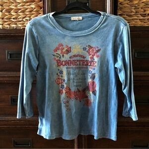Vintage Xeit U.S.A. Blue graphic tee in size L